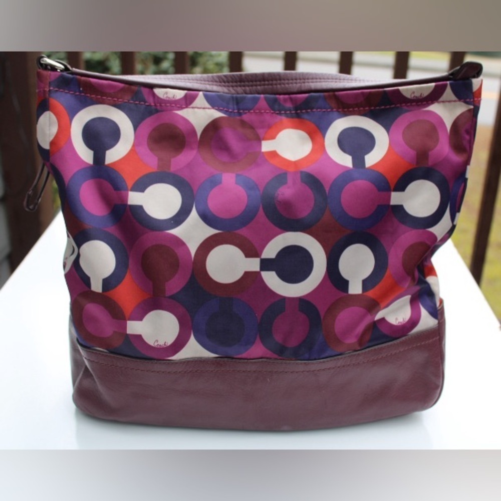 Coach Multi color signature logo hobo bag - Picture 4 of 15